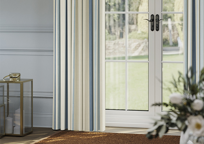 Laura Ashley Awning Stripe, Seaspray - Made to Measure Curtains - Image 5